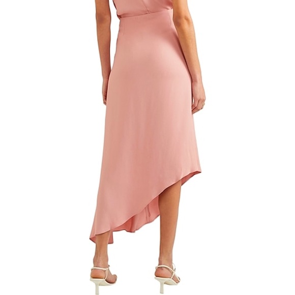 NWT Les Heroines | J.K Asymmetric Gathered Washed Crepe Skirt (Sz Fr 34 / US 2) - Picture 4 of 9